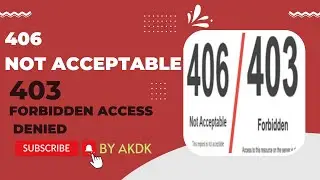 Fix 406 Not Acceptable  || 403 Forbidden Error