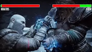 Kratos vs. Thor (First Fight) with healthbars