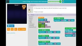 Code.org - Course 4 - Lesson 15 Play Lab Functions with Parameters