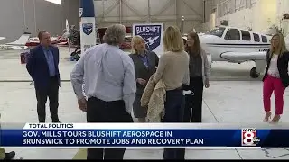 Gov. Mills tours bluShift Aerospace to promote jobs, recovery plan