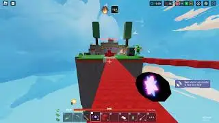 Bedwars, but i kill blue and got alot of loot and almost die