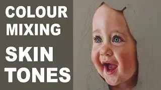 Pastel Portrait Tutorial ~ What colours to use for skin tones. Pastel Portrait of a child.