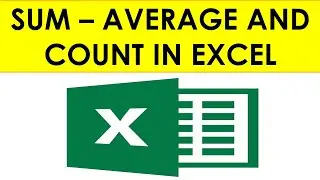 Sum, Average and Count in Excel | How to Find Total or Sum in excel? | How to Find Average in Excel?