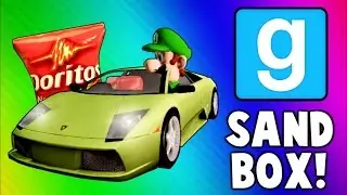 Gmod Sandbox Funny Moments - Driving Test, Banana Gun, Soccer Fun, To the Butt Cave!