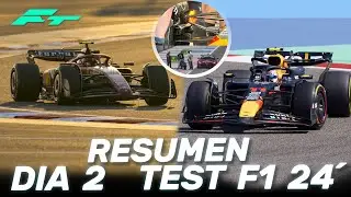 FERRARI ILUSIONA en SUSTO de RED BULL y DEBUT CHECO - RESUMEN TEST de PRETEMPORADA - DIA 2 - F1 2024