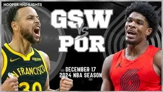 Golden State Warriors vs Portland Trail Blazers Full Game Highlights | Dec 17 | 2024 NBA Season