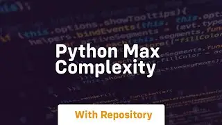 python max complexity