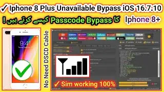 Iphone 8 Plus Passcode/Unavailable bypass with network 100% iOS 16.7.10 | 2024 | TECH City