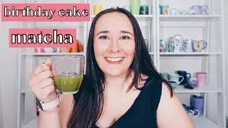 🍵🍰birthday cake matcha🍵🍰 review | Sips By Unboxing | Dana DeStefano