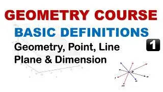 Geometry Basic Definitions - 1, Point , Line Plane & Dimension | online math with asad