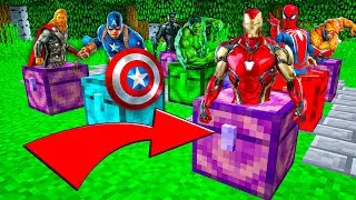 NOOB vs PRO vs HACKER vs GOD : PORTAL CHEST TO MARVEL CHALLENGE IN MINECRAFT ! AMV SHORT Animation