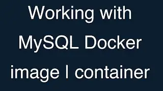 04-Working with MySQL Docker container | image