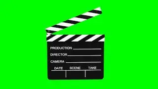 Movie Slate animated - green screen effects - free use