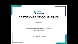 MongoDB free online courses with certificate from Great Learning with quiz #MongoDB #greatlearning