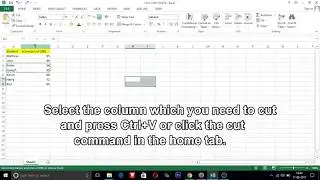 How to cut/copy paste cells/columns in excel