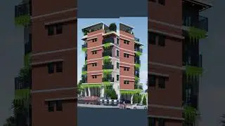 5 story residential building design render by lumion 