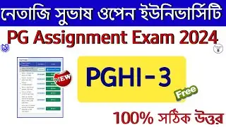 PGHI 3 Assignment Question Answer NSOU 2024