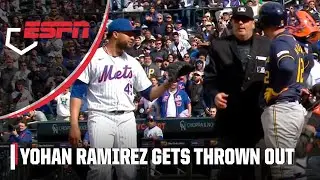 Mets pitcher Yohan Ramirez gets ejected after throwing behind Rhys Hoskins | ESPN MLB