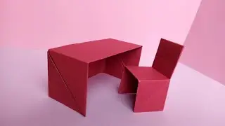 How To Make An Origami Table and Chair|Paper Furniture|Paper Chair and Table| paper Crafts