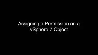 Assigning an Object Permission in vSphere 7