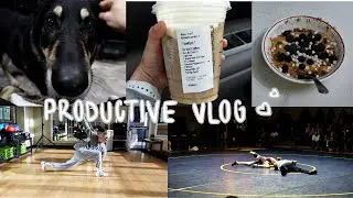 PRODUCTIVE VLOG | gym, dfyne unboxing, coffee, wresting match,