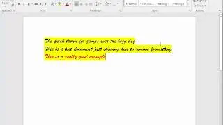 Copy and Paste and Remove Formatting from Text