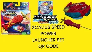 XIPHOID XCALIUS X8 + LAUNCHER QR CODE BEYBLADE BURST QUADSTRIKE APP