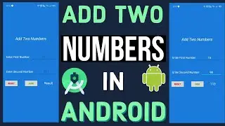 Add two numbers Application in android studio|| How to add numbers in android by codesking-#14