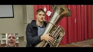 Осваиваем двойную атаку на тубе в музыкальной школе