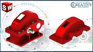 Сборка редуктора в Solidworks.  Крышка редуктора в Solidworks