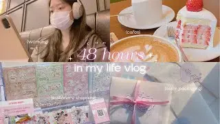 48 hours in my life vlog 🍓 productive days as a sticker shop owner