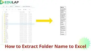 How to Extract Folder Name to Excel