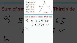 The Triangle Side I Olympiad Mathematics I #shorts #youtubeshorts #shortvideo #shortsfeed #maths