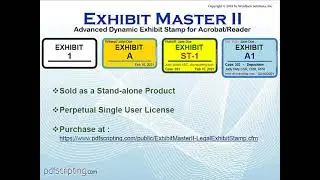 Exhibit Master II- auto-incrementing fully customizable digital exhibit stamps for legal pros.