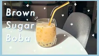 🧋I tried making homemade boba | Making brown sugar boba at home