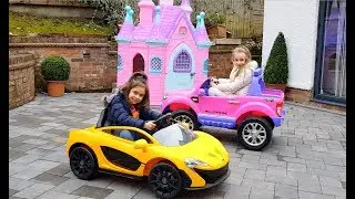 POWER WHEELS  Ride On Cars for Kids- Wagon Ride and Princess Castle