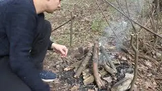 ПВД 2021.  Поход в лес. Стоянка у реки. Лесной быт. Single trip trave. SOLO BUSHCRAFT CAMP