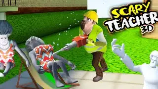 scary teacher 3d A CONCRETE PLAN chapter 5 level game 2023 new update (please gaming)