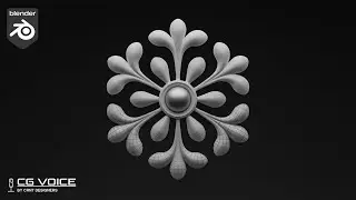 how to model this Snowflake Ornament in blender _ blender ornament modeling #04