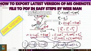 HOW TO EXPORT LATEST VERSION OF MS ONENOTE FILE TO PDF IN EASY STEPS BY WISE MAN