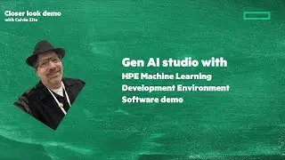 Demo of Gen AI studio for HPE Machine Learning Development Environment