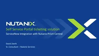 ServiceNow Integration with Nutanix Prism Central