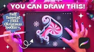 Peppermint 3D Letter | Step-by-step tutorial for beginners 🍬