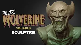 Zombie Wolverine Sculptris time-lapse