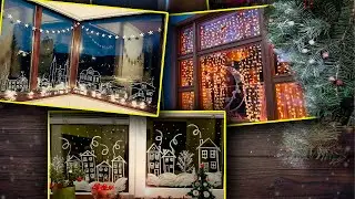 Winter Decorating Ideas. DIY Christmas Window Decorations Ideas