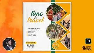 Travel Flyer Design in Photoshop | Photoshop Basic Poster Design