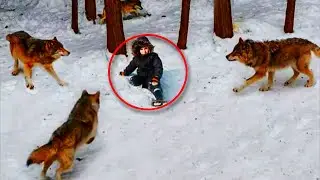 A pack of hungry wolves surrounded the boy, what happened next is incredible