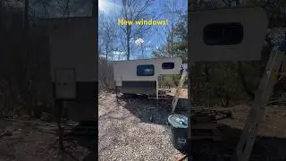 Truck Camper Project New Windows  #truckcamping #project