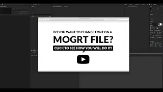 How to Change Font in Mogrt File Tutorial