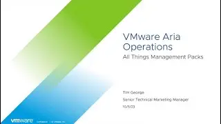 VMware Aria Operations - All Things Management Packs